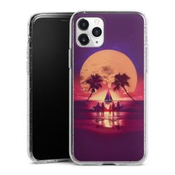 Silikon Glitter Case transparent-silber