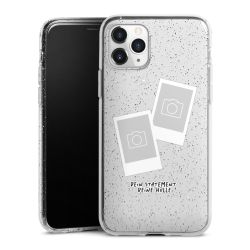 Silikon Glitter Case transparent-silber