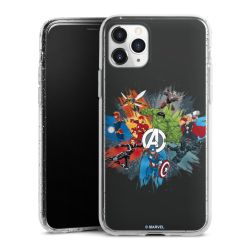 Silikon Glitter Case transparent-silber