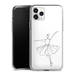 Silikon Glitter Case transparent-silber