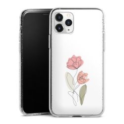 Silikon Glitter Case transparent-silber