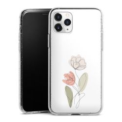 Silikon Glitter Case transparent-silber