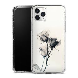 Silikon Glitter Case transparent-silber