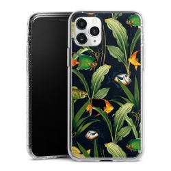 Silikon Glitter Case transparent-silber