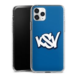 Silikon Glitter Case transparent-silber