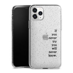 Silikon Glitter Case transparent-silber