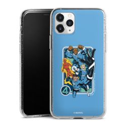 Silikon Glitter Case transparent-silber