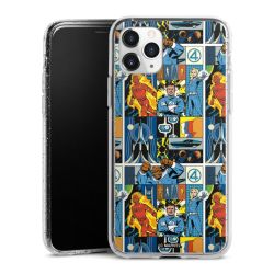 Silikon Glitter Case transparent-silber