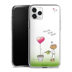 Silikon Glitter Case transparent-silber