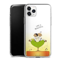 Silikon Glitter Case transparent-silber