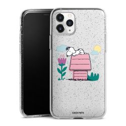 Silikon Glitter Case transparent-silber