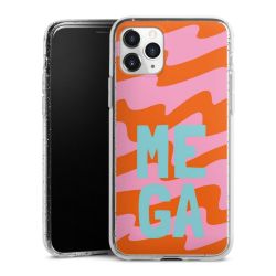 Silikon Glitter Case transparent-silber