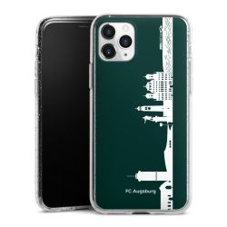 Silikon Glitter Case transparent-silber