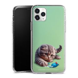 Silikon Glitter Case transparent-silber