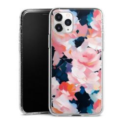 Silikon Glitter Case transparent-silber