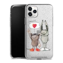 Silikon Glitter Case transparent-silber