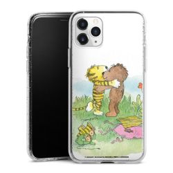 Silikon Glitter Case transparent-silber