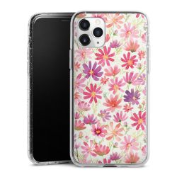 Silikon Glitter Case transparent-silber