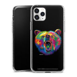 Silikon Glitter Case transparent-silber