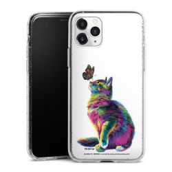 Silikon Glitter Case transparent-silber