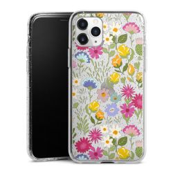 Silikon Glitter Case transparent-silber