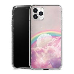 Silikon Glitter Case transparent-silber