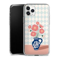 Silikon Glitter Case transparent-silber