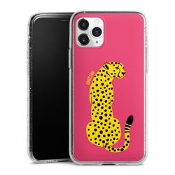 Silikon Glitter Case transparent-silber