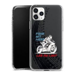 Silikon Glitter Case transparent-silber