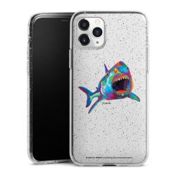 Silikon Glitter Case transparent-silber