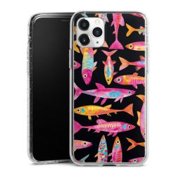 Silikon Glitter Case transparent-silber