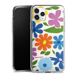 Silikon Glitter Case transparent-silber