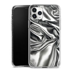 Silikon Glitter Case transparent-silber