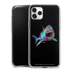 Silikon Glitter Case transparent-silber