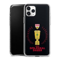 Silikon Glitter Case transparent-silber