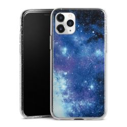 Silikon Glitter Case transparent-silber