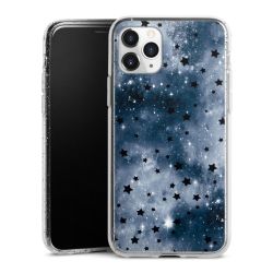 Silikon Glitter Case transparent-silber