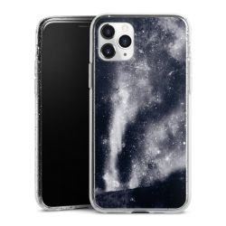 Silikon Glitter Case transparent-silber