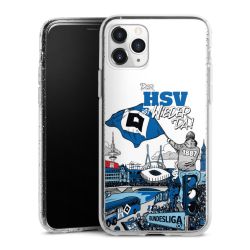 Silikon Glitter Case transparent-silber