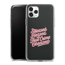 Silikon Glitter Case transparent-silber