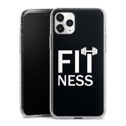 Silikon Glitter Case transparent-silber