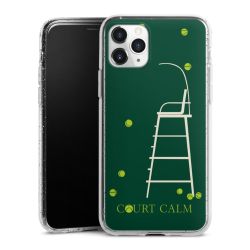 Silikon Glitter Case transparent-silber