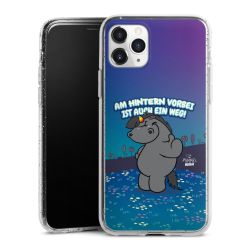 Silikon Glitter Case transparent-silber