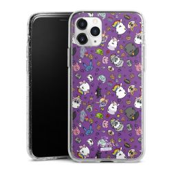 Silikon Glitter Case transparent-silber