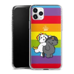 Silikon Glitter Case transparent-silber