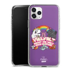 Silikon Glitter Case transparent-silber