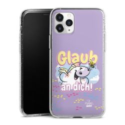 Silikon Glitter Case transparent-silber