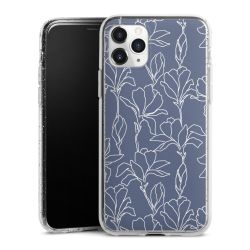 Silikon Glitter Case transparent-silber