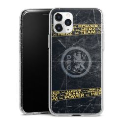 Silikon Glitter Case transparent-silber