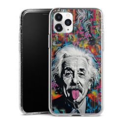 Silikon Glitter Case transparent-silber